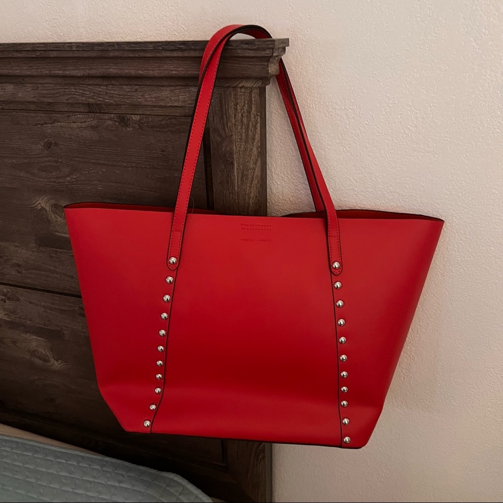 Rebecca Minkoff “BLYTHE” Red Studded Leather Tote